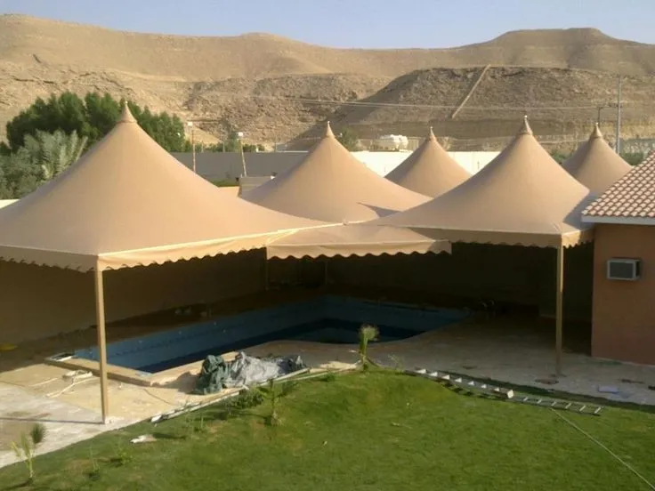حداد تركيب مظلة هرمية لسيارات بالرياض