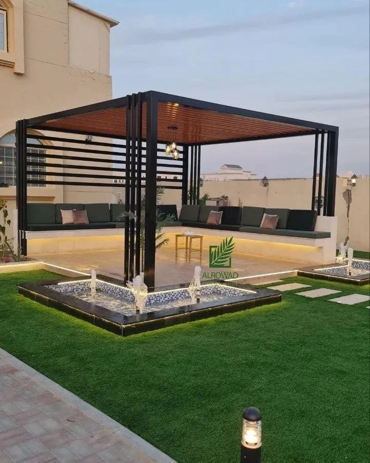 إنشاء مظلات جلسات في الاستراحات والمزارع في الرياض
