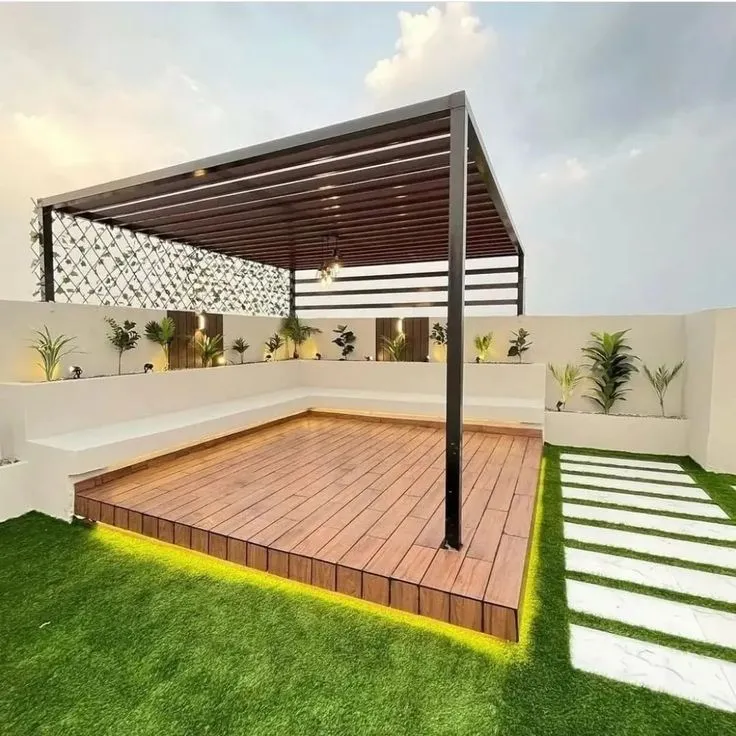 مظلة جلسة خشبية سعر تركيب في الرياض