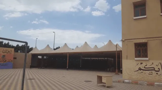 صيانة مظلات المدارس بالرياض | إصلاح وتجديد وتغيير القماش