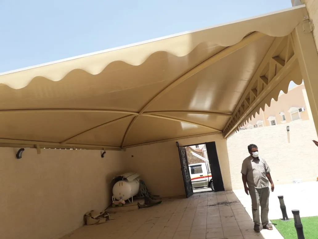 تفصيل مظلات قماش للفلل حي حطين الرياض | تصاميم حسب المقاس